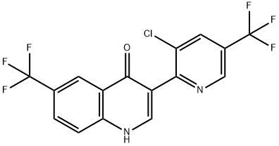 3-[3-Chloro-5-(trifluoromethyl)-2-pyridinyl]-6-(trifluoromethyl)-4(1H)-quinolinone 结构式