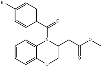 METHYL 2-[4-(4-BROMOBENZOYL)-3,4-DIHYDRO-2H-1,4-BENZOXAZIN-3-YL]ACETATE 结构式