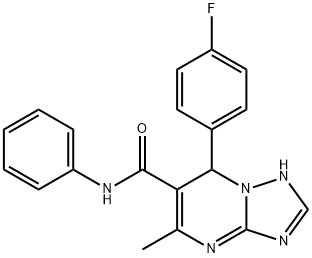 7-(4-FLUOROPHENYL)-5-METHYL-N-PHENYL-4,7-DIHYDRO[1,2,4]TRIAZOLO[1,5-A]PYRIMIDINE-6-CARBOXAMIDE 结构式