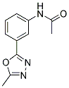 N-[3-(5-METHYL-1,3,4-OXADIAZOL-2-YL)PHENYL]ACETAMIDE 结构式