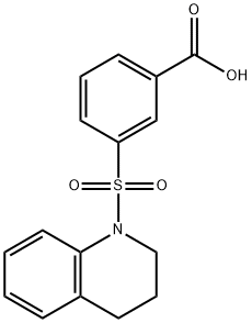 3-(1,2,3,4-四氢喹啉-1-磺酰基)苯甲酸 结构式