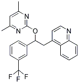 4-[2-((4,6-DIMETHYLPYRIMIDIN-2-YL)OXY)-2-(3-(TRIFLUOROMETHYL)PHENYL)ETHYL]QUINOLINE 结构式