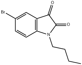 5-溴-1-丁基-1H-吲哚-2,3-二酮 结构式