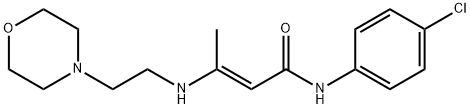 N-(4-CHLOROPHENYL)-3-((2-MORPHOLIN-4-YLETHYL)AMINO)BUT-2-ENAMIDE 结构式