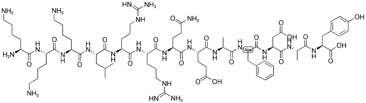 LYS-LYS-LYS-LEU-ARG-ARG-GLN-GLU-ALA-PHE-ASP-ALA-TYR 结构式