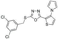 2-[(3,5-DICHLOROBENZYL)SULFANYL]-5-[3-(1H-PYRROL-1-YL)-2-THIENYL]-1,3,4-OXADIAZOLE 结构式