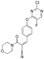 (2Z)-3-{4-[(2-CHLORO-5-FLUOROPYRIMIDIN-4-YL)OXY]PHENYL}-2-(MORPHOLIN-4-YLCARBONYL)ACRYLONITRILE 结构式