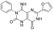 6-(2-FURYL)-4-IMINO-3-PHENYL-1,3,7-TRIHYDRO-5,7-DIAZAQUINAZOLINE-2,8-DIONE 结构式