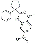 N-(2-METHOXY-5-NITROPHENYL)(PHENYLCYCLOPENTYL)FORMAMIDE 结构式