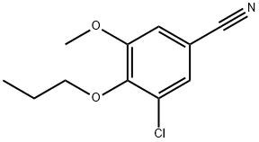 3-氯-5-甲氧基-4-丙氧基苯甲腈 结构式