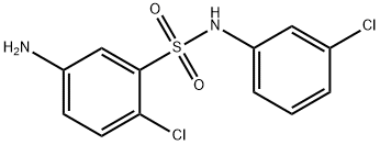 5-氨基-2-氯-N-(3-氯苯基)苯-1-磺酰胺 结构式