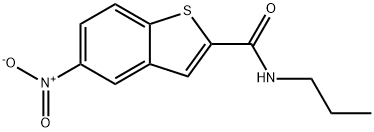 5-NITRO-N-PROPYL-1-BENZOTHIOPHENE-2-CARBOXAMIDE 结构式