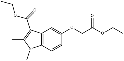 ETHYL 5-(2-ETHOXY-2-OXOETHOXY)-1,2-DIMETHYL-1H-INDOLE-3-CARBOXYLATE 结构式