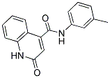 N-(3-METHYLPHENYL)-2-OXO-1,2-DIHYDROQUINOLINE-4-CARBOXAMIDE 结构式