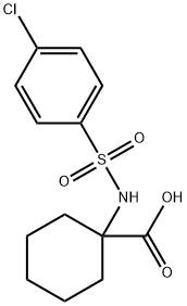 1-(4-CHLORO-BENZENESULFONYLAMINO)-CYCLOHEXANECARBOXYLIC ACID 结构式