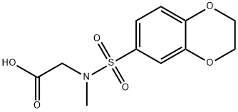 [(2,3-DIHYDRO-1,4-BENZODIOXIN-6-YLSULFONYL)(METHYL)AMINO]ACETIC ACID 结构式