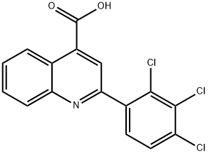 2-(2,3,4-三氯苯基)喹啉-4-羧酸 结构式