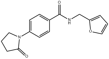 N-(2-FURYLMETHYL)-4-(2-OXO-1-PYRROLIDINYL)BENZENECARBOXAMIDE 结构式