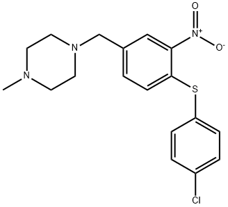 1-(4-[(4-CHLOROPHENYL)SULFANYL]-3-NITROBENZYL)-4-METHYLPIPERAZINE 结构式