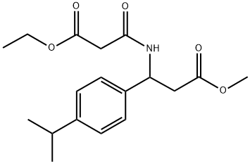 METHYL 3-[(3-ETHOXY-3-OXOPROPANOYL)AMINO]-3-(4-ISOPROPYLPHENYL)PROPANOATE 结构式