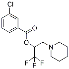 2,2,2-TRIFLUORO-1-(PIPERIDINOMETHYL)ETHYL 3-CHLOROBENZENECARBOXYLATE 结构式
