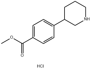 4-(3-哌啶基)苯甲酸甲酯盐酸盐 结构式
