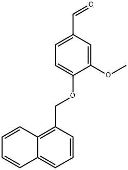 3-甲氧基-4-(1-萘甲氧基)苯甲醛 结构式
