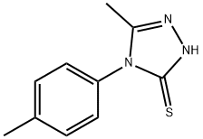 5-甲基-4-(4-甲基苯基)-4H-1,2,4-三唑-3-基氢硫化物 结构式