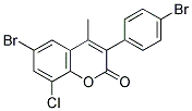 6-BROMO-3(4'-BROMOPHENYL)-8-CHLORO-4-METHYLCOUMARIN 结构式