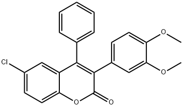 6-CHLORO-3(3',4'-DIMETHOXYPHENYL)-4-PHENYLCOUMARIN 结构式