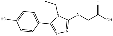 [4-ETHYL-5-(4-HYDROXYPHENYL)-4H-[1,2,4]TRIAZOL-3-YLSULFANYL]-ACETIC ACID 结构式