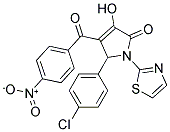 5-(4-CHLOROPHENYL)-3-HYDROXY-4-(4-NITROBENZOYL)-1-THIAZOL-2-YL-1,5-DIHYDROPYRROL-2-ONE 结构式