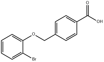 4-[(2-溴苯氧基)甲基]苯甲酸 结构式