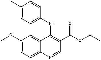 ETHYL 6-METHOXY-4-(4-TOLUIDINO)-3-QUINOLINECARBOXYLATE 结构式