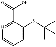 3-叔丁硫基吡啶-2-羧酸 结构式