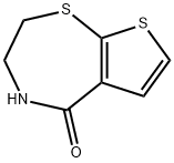 3,4-Dihydrothieno[3,2-f][1,4]thiazepin-5(2H)-one 结构式