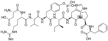 ASP-ARG-VAL-TYR(PO3H2)-ILE-HIS-PRO-PHE 结构式