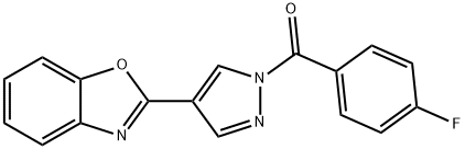 [4-(1,3-BENZOXAZOL-2-YL)-1H-PYRAZOL-1-YL](4-FLUOROPHENYL)METHANONE 结构式