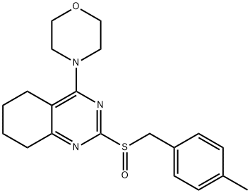 2-[(4-METHYLBENZYL)SULFINYL]-4-MORPHOLINO-5,6,7,8-TETRAHYDROQUINAZOLINE 结构式