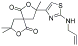 3-[2-(ALLYLAMINO)-1,3-THIAZOL-4-YL]-3,8,8-TRIMETHYL-2,7-DIOXASPIRO[4.4]NONANE-1,6-DIONE 结构式
