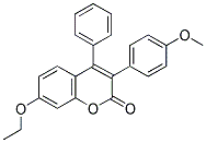 7-ETHOXY-3(4'-METHOXYPHENYL)-4-PHENYLCOUMARIN 结构式