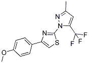 4-(4-METHOXYPHENYL)-2-[3-METHYL-5-(TRIFLUOROMETHYL)-1H-PYRAZOL-1-YL]-1,3-THIAZOLE 结构式