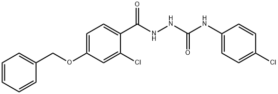 2-[4-(Benzyloxy)-2-chlorobenzoyl]-N-(4-chlorophenyl)-1-hydrazinecarboxamide 结构式