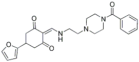 2-((2-(4-Benzoylpiperazin-1-yl)ethylamino)methylene)-5-(furan-2-yl)cyclohexane-1,3-dione 结构式