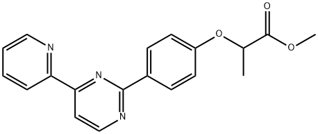 Methyl 2-(4-[4-(2-pyridinyl)-2-pyrimidinyl]phenoxy)propanoate 结构式