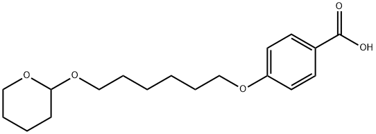 4-([6-(TETRAHYDRO-2H-PYRAN-2-YLOXY)HEXYL]OXY)BENZENECARBOXYLIC ACID 结构式