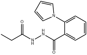 N'-PROPIONYL-2-(1H-PYRROL-1-YL)BENZENECARBOHYDRAZIDE 结构式