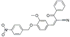 3-(3-METHOXY-4-((4-NITROPHENYL)METHOXY)PHENYL)-2-(PHENYLCARBONYL)PROP-2-ENENITRILE 结构式