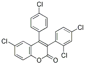 6-CHLORO-4(4'-CHLOROPHENYL)-3(2',4'-DICHLOROPHENYL)COUMARIN 结构式