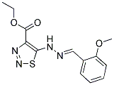 ETHYL 5-[(2E)-2-(2-METHOXYBENZYLIDENE)HYDRAZINO]-1,2,3-THIADIAZOLE-4-CARBOXYLATE 结构式